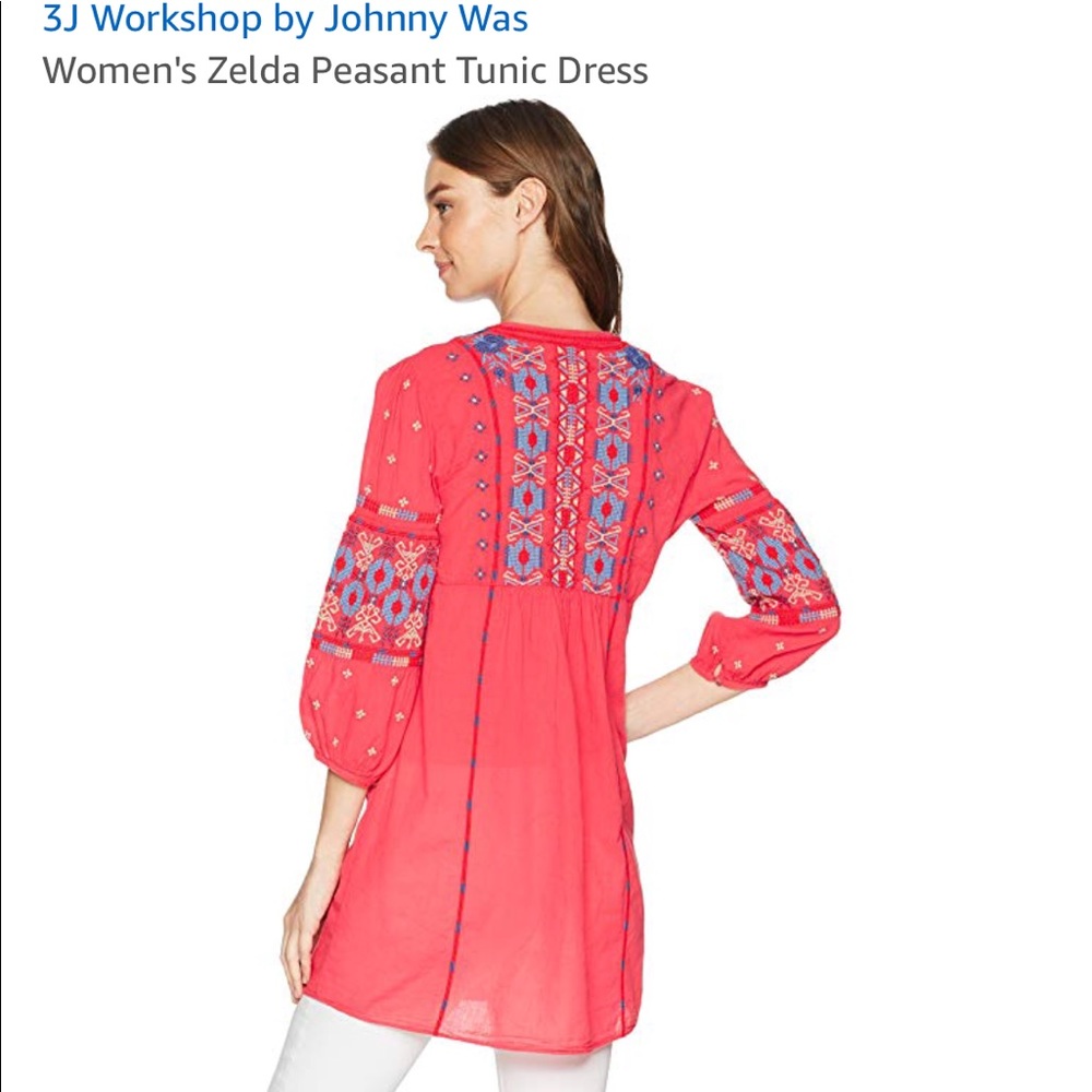 Zelda Peasant Tunic HTF Dress By JOHNNY WAS - Picture 3 of 7